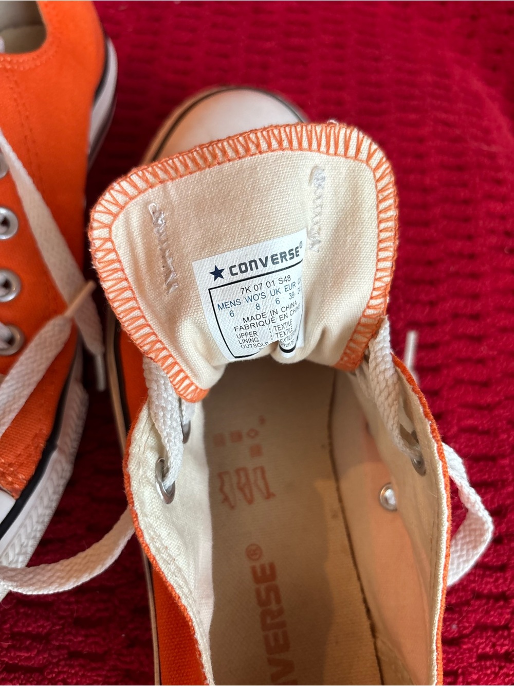 Converse Orange Canvas Low-Top Lace-Up Sneakers - unisex - Picture 8 of 8
